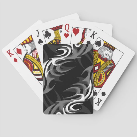 Weiß auf schwarzen "Rauch" Spielkarten (Rückseite)