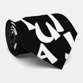 Weiß auf schwarzer Alphabet-Krawatte Krawatte (Gerollt)