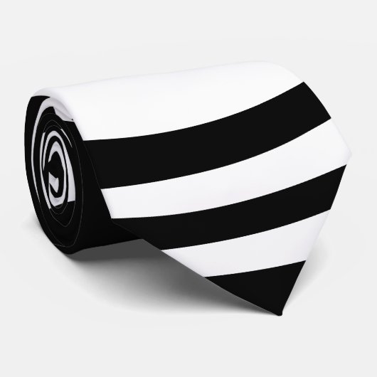 Weiß auf schwarzer Krawatte (Gerollt)