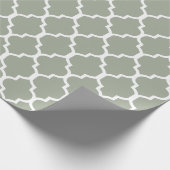 Weiß auf weiser Quatrefoil kundenspezifischer Geschenkpapier (Ecke)