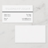 Weiß auf Weiß, Beruflich adaptierbar Visitenkarte (Vorne/Hinten)