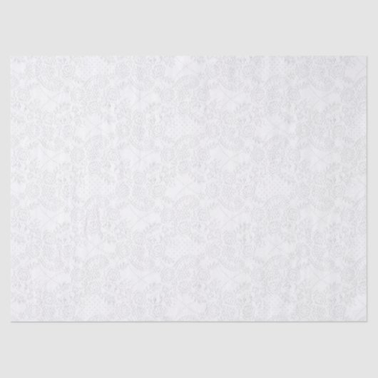 Weiß auf weiße Spitze prägeartigem Seidenpapier (Vorderseite)