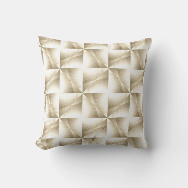 Weiß auf weißem, Abstraktem Kissen (Vorderseite)