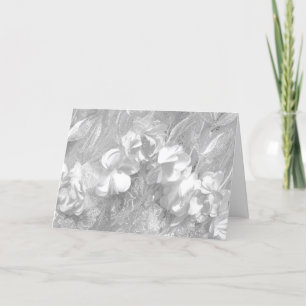Weiß auf weißem Blumenstoff, leere Innenseite Kart Karte