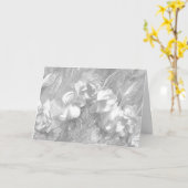 Weiß auf weißem Blumenstoff, unbedruckte Innenseit Karte (Gelbe Blume)