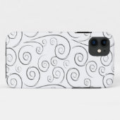 Weiß auf weißen Wirbel Case-Mate iPhone Hülle (Rückseite (Horizontal))