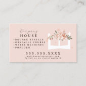 Weiß aufblasbare Burgrube Party Vermietung Visitenkarte (Vorderseite)