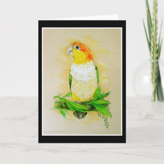 Weiß aufgeblähter Caique Karte