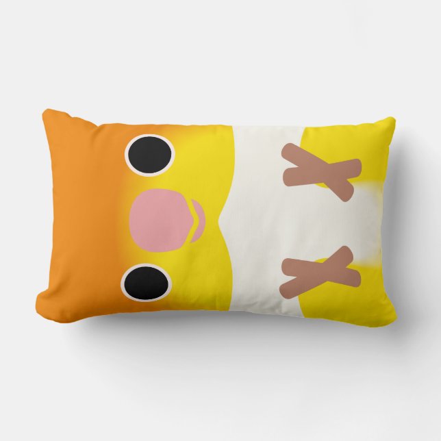 Weiß-aufgeblähter Caique Lendenkissen (Vorderseite)