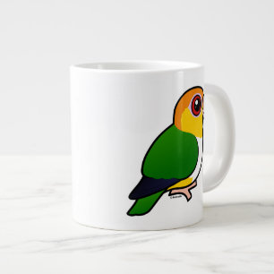 Weiß-aufgeblähter Papagei Jumbo-Tasse