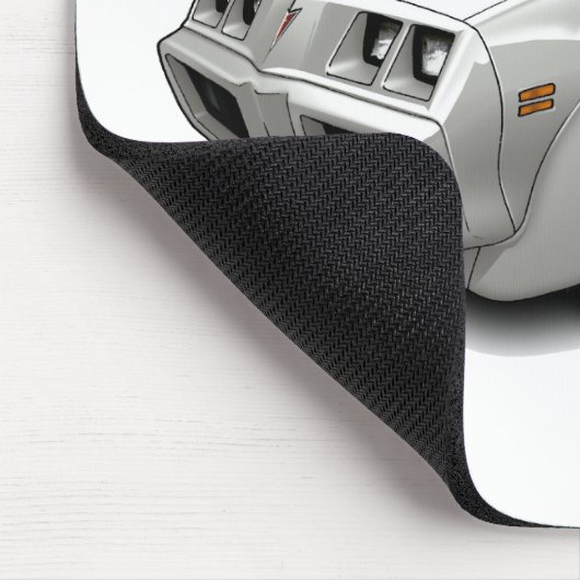 Weiß-Auto 1979-81 Transportes morgens Mousepad (Ecke)