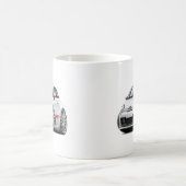 Weiß-Auto Fiats 500 Abarth Kaffeetasse (Mittel)