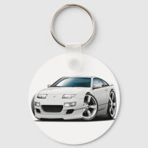 Weiß-Auto Nissans 300ZX Schlüsselanhänger