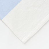 Weiß & Baby Blue Pastell Lines Muster Fleecedecke (Ecke)