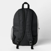 Weiß Bedruckter Rucksack (Rückseite)