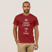 Weiß behält Ruhe? Ich bin ein Vater T-Shirt (Vorne ganz)