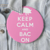 Weiß behält Ruhe und Speck Button (Beispiel)