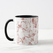 weiß beige abstrakt modisch modernes Muster    Tasse (Links)