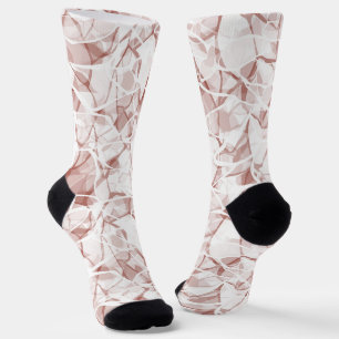 weiß beige abstrakt modisches modernes Muster Socken