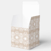 Weiß beigefarbenes Muster Weihnachtsgeschenk Geschenkschachtel (Geöffnet)