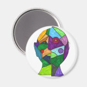 Weiß - Benton K Magnet (Vorderseite/Rückseite)