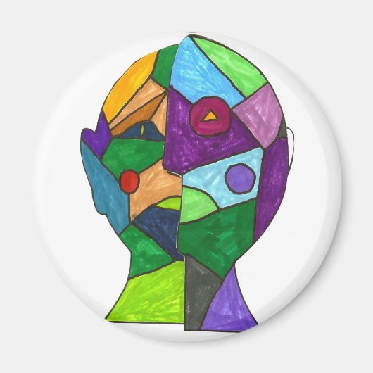 Weiß - Benton K Magnet (Vorne)