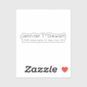 Weiß Beruflich Elegant Simple Aufkleber (Blatt)