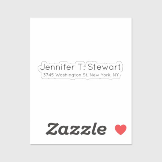 Weiß Beruflich Elegant Simple Aufkleber (Blatt)