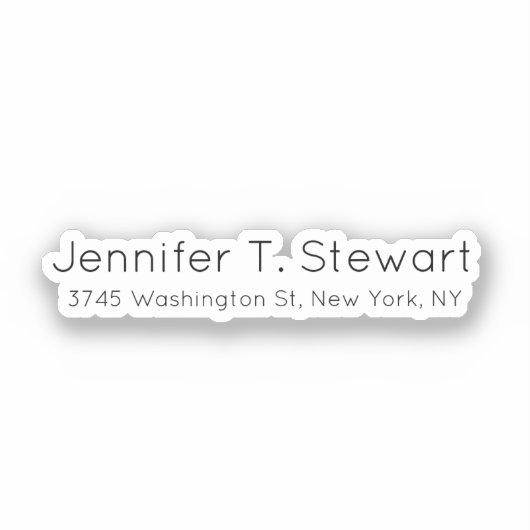 Weiß Beruflich Elegant Simple Aufkleber (Vorderseite)