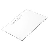 Weiß Beruflich Elegant Simple Notizblock (angewinkelt)