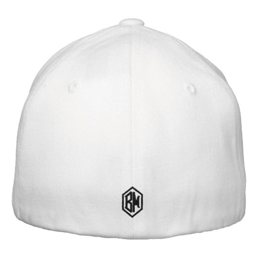 Weiß Bestickte Baseballkappe (Rückseite)