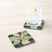 Weiß Beunabhängig Iris Bloom Floral Getränkeuntersetzer (Rechte Seite)