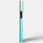 Weiß bis Aqua Blue Gradient Case-Mate iPhone Hülle (Rückseite / Rechts)