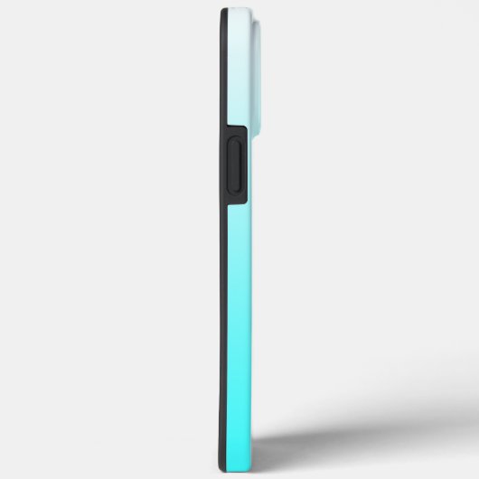 Weiß bis Aqua Blue Gradient Case-Mate iPhone Hülle (Rückseite / Rechts)