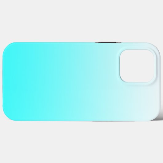 Weiß bis Aqua Blue Gradient Case-Mate iPhone Hülle (Rückseite (Horizontal))