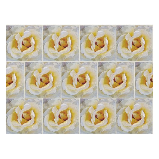 Weiß bis Gelb Tischdecke (Vorderseite (Horizontal))