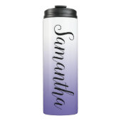 Weiß bis Periwinkle Gradient Thermosbecher (Vorderseite)