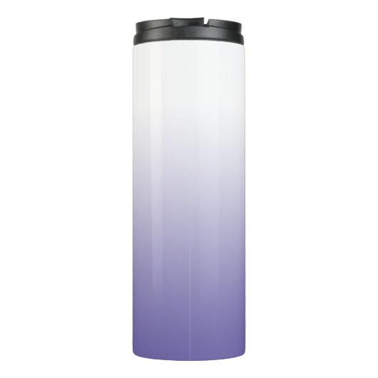 Weiß bis Periwinkle Gradient Thermosbecher (Rückseite)