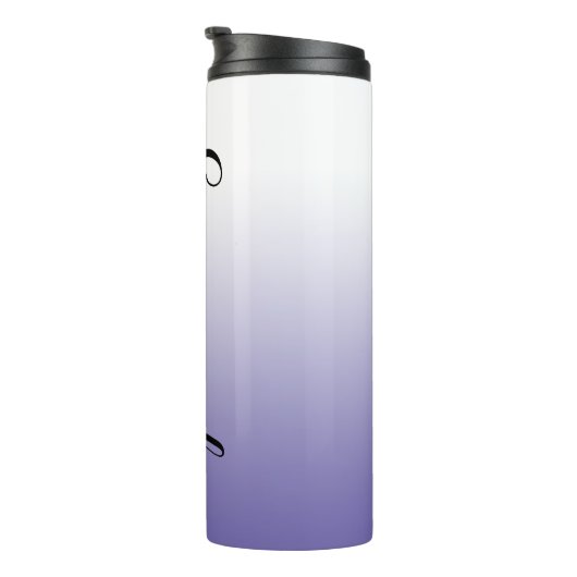 Weiß bis Periwinkle Gradient Thermosbecher (Nach rechts gedreht)