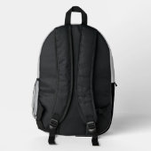 Weiß bis schwarz bedruckter rucksack (Rückseite)