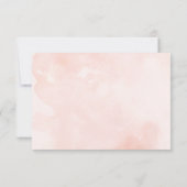 Weiß & blau Blumen Probe Abendessen Einladung (Rückseite)