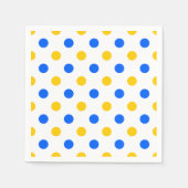 Weiß Blau Gelb Punkte Design  Serviette (Vorderseite)