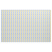 Weiß Blau Gelb Punkte Design Stoff (Yard (91,4 cm))