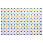Weiß Blau Gelb Punkte Design Stoff (Fat Quarter (45,7 x 55,9 cm))