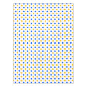 Weiß Blau Gelb Punkte Design Tischdecke (Vorderseite)