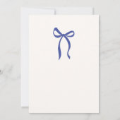 Weiß blau, handgezogene Gehäusekarte Save The Date (Rückseite)