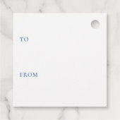 Weiß & blau Happy Geburtstagskuchen von Geschenkanhänger (Rückseite)