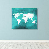 Weiß/Blau Leinwanddruck (Insitu (Holzboden))