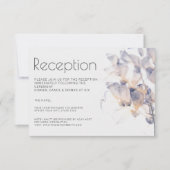 WEISS & BLAU PATELE BLUMENELEGANTER EMPFANG EINLADUNG (Vorderseite)