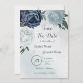 Weiß & Blau Save The Date (Vorderseite)